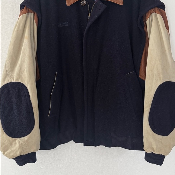 VTG  Champion Authentic Athletic Wool Blend Bomber Jacket Size XXL Varsity - Picture 4 of 11